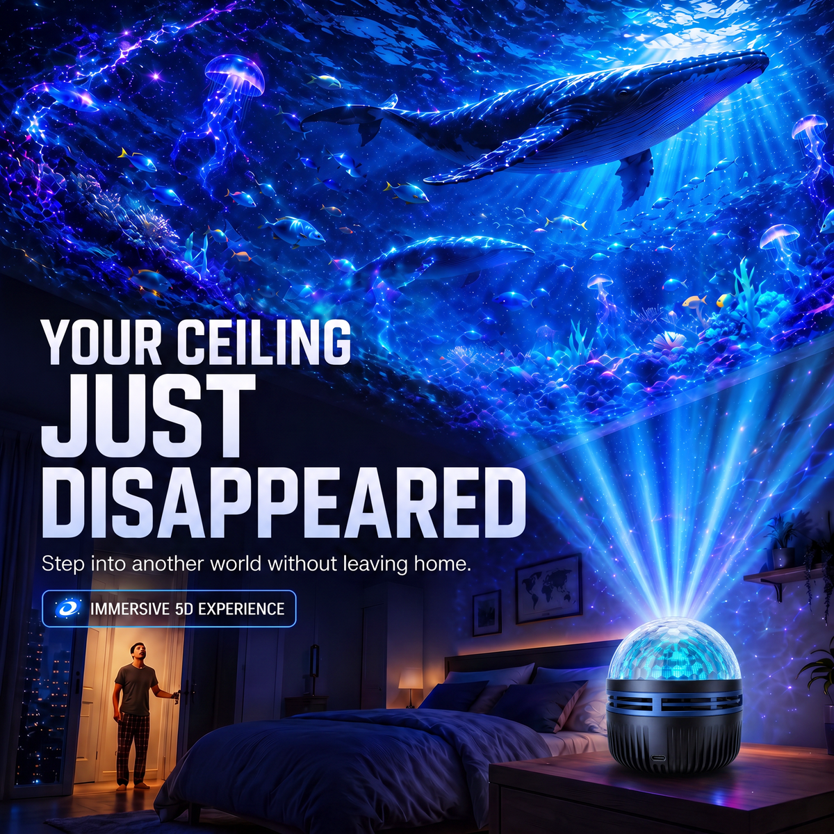 🦖🎁 Transformez votre chambre en galaxie 5D : L'immersion cosmique à 360°
