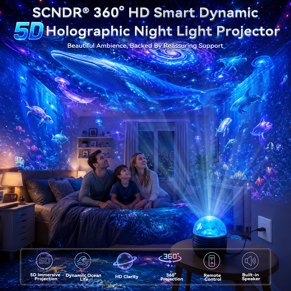 🦖🎁 Transformez votre chambre en galaxie 5D : L'immersion cosmique à 360°