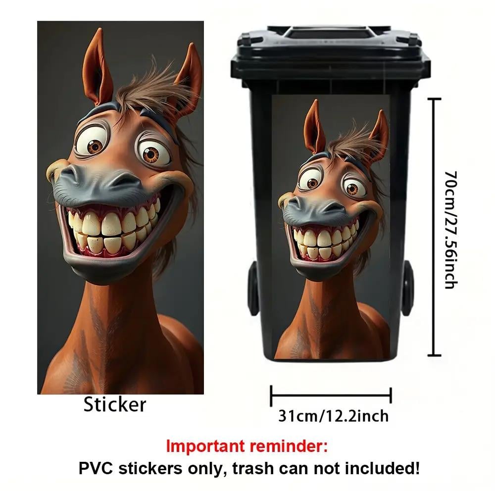 Autocollant créatif pour poubelle avec motif cartoon coloré