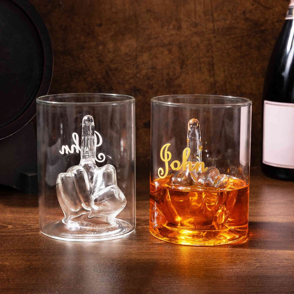 Carafe à whisky personnalisée en forme de main
