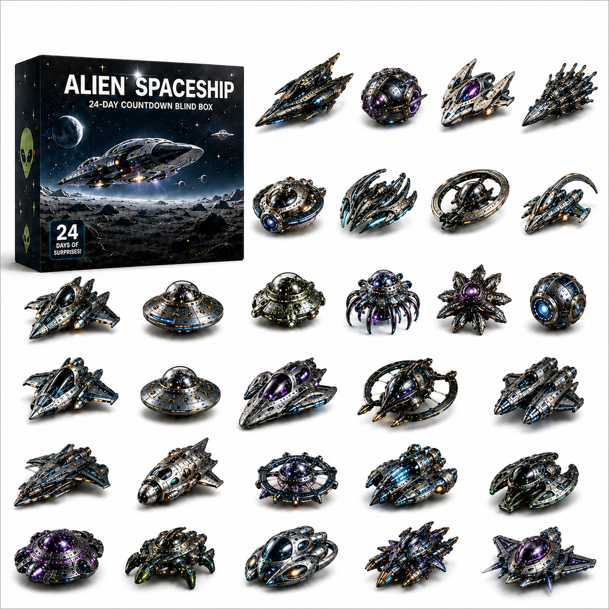 👽🚀 Calendrier de l’Avent Vaisseaux Extraterrestres 2026 – 24 Jours de Surprises Spatiales 🎄✨