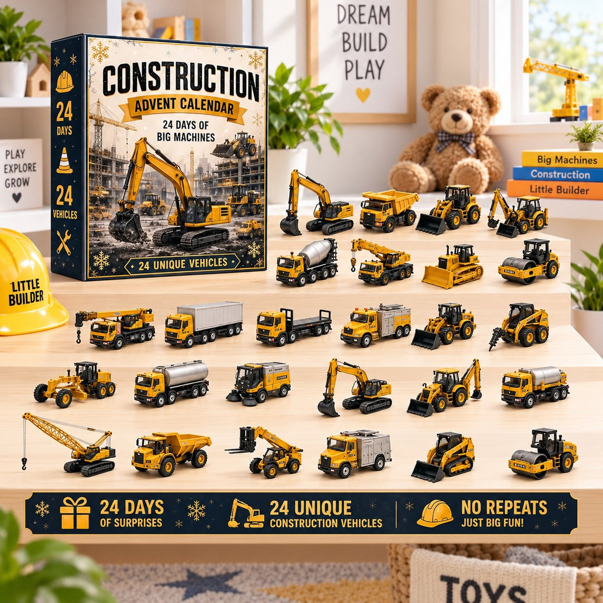 🎄 Calendrier de l’Avent 24 Jours – Construisez Votre Collection de Véhicules