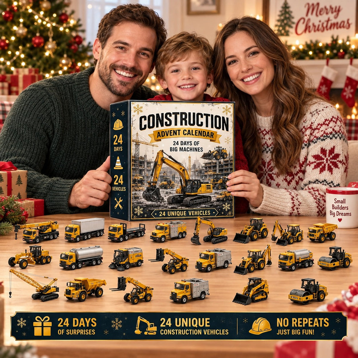 🎄 Calendrier de l’Avent 24 Jours – Construisez Votre Collection de Véhicules