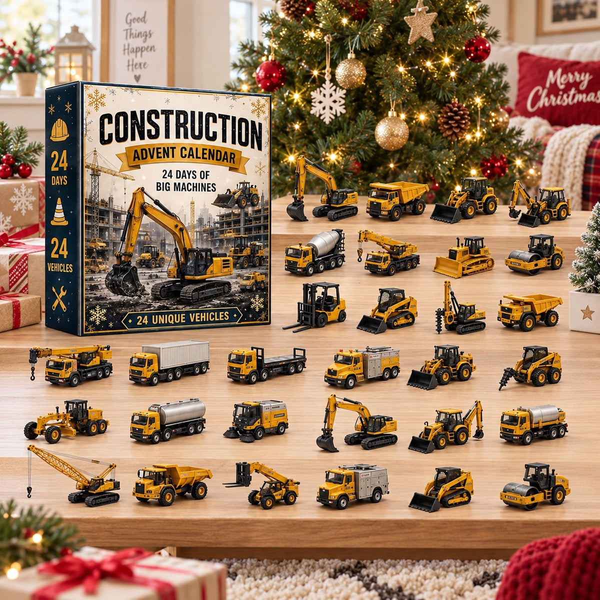🎄 Calendrier de l’Avent 24 Jours – Construisez Votre Collection de Véhicules