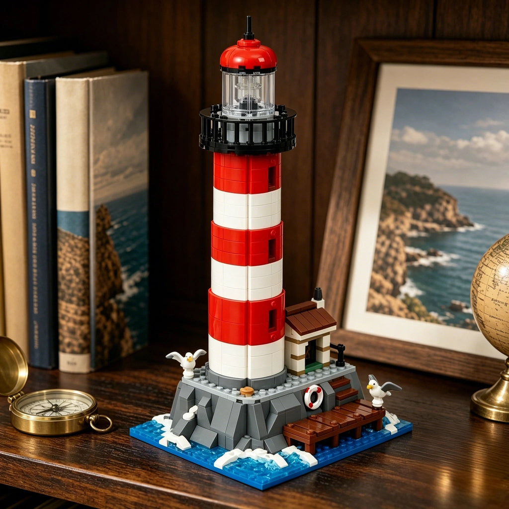 Ensemble de blocs de construction de phare Beacon of Hope – Modèle d'affichage de monument côtier