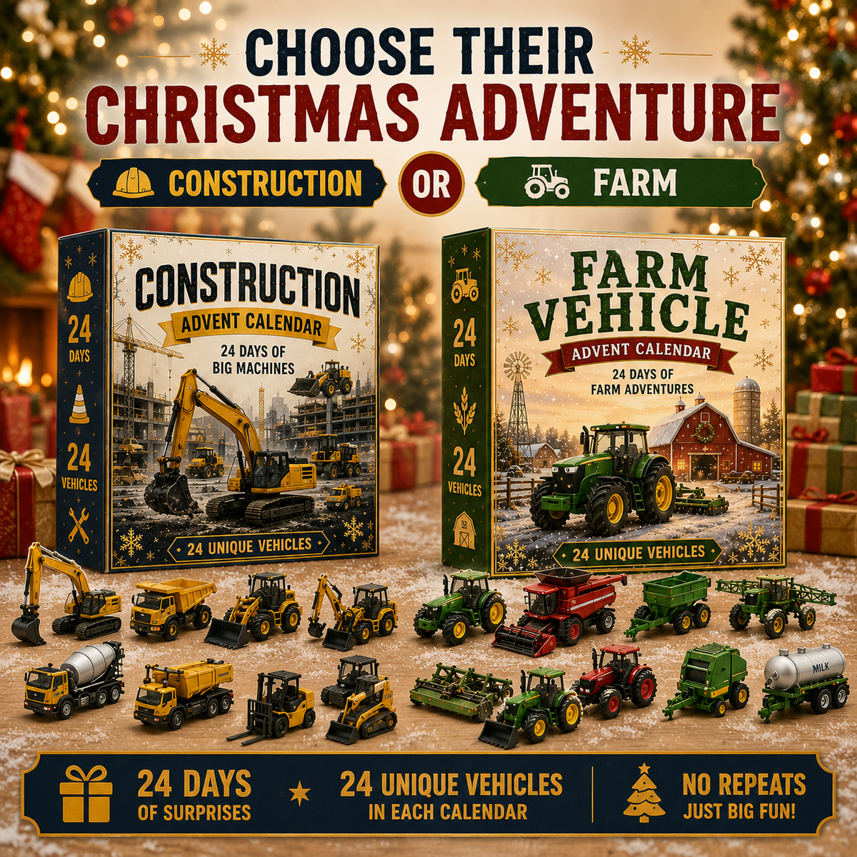 🎄 Calendrier de l’Avent Véhicules – 24 Jours