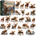 🌲24 Jours des Élans – Collection de Noël des Forêts Nordiques, 24 Pièces