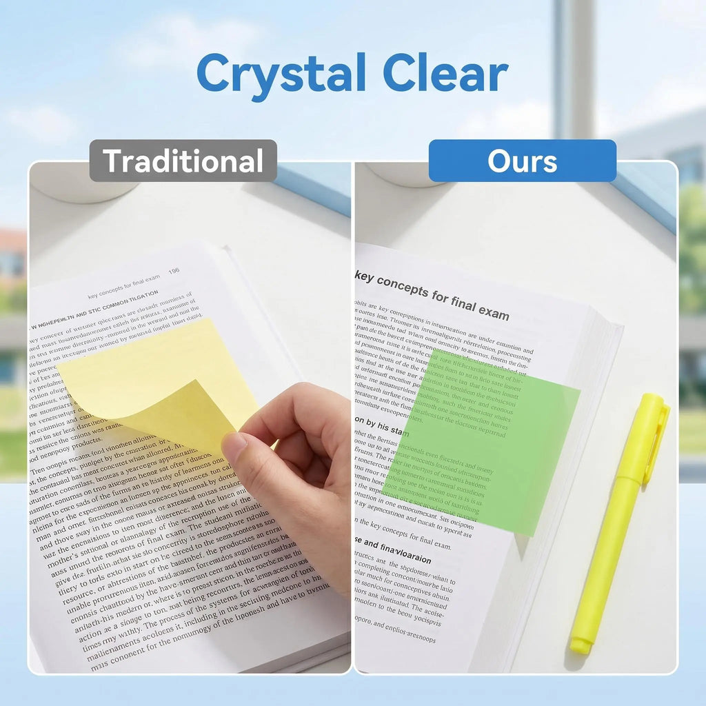 Notes Adhésives Transparentes Pailletées – 960 Feuilles