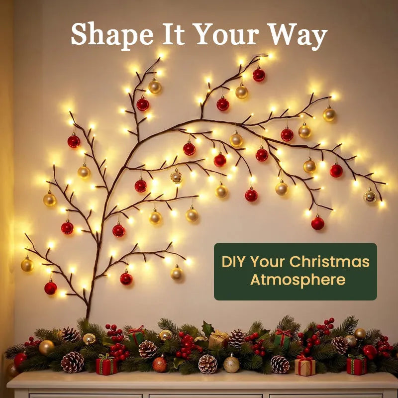 ✨ Branches LED flexibles | Déco murale de Noël