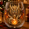 🐉✨ Verre Dragon Mythique 3D – Verre Fantasy en Relief pour Whisky & Décoration 🎁