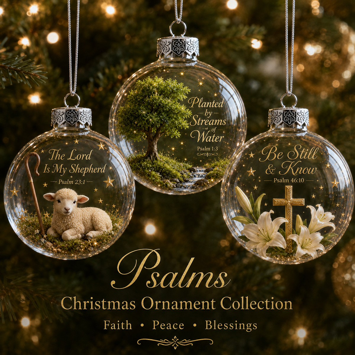 🙏 Décoration de Noël Inspirée des Psaumes – Un Magnifique Rappel de la Foi 🎄✨