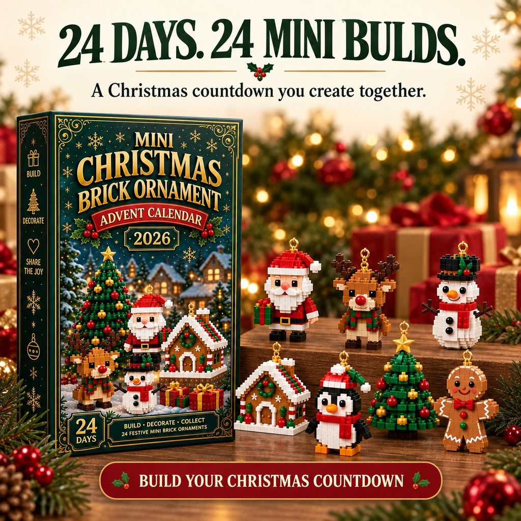 🎄 Calendrier de l’Avent – 24 mini ornements de Noël à construire et accrocher. 🧱✨