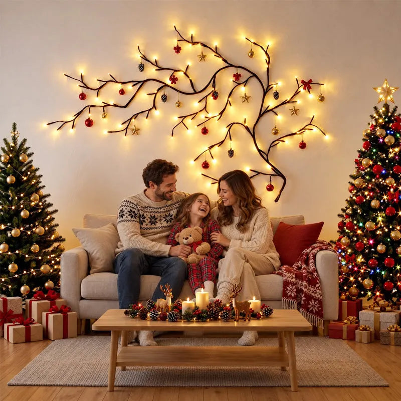 ✨ Branches LED flexibles | Déco murale de Noël
