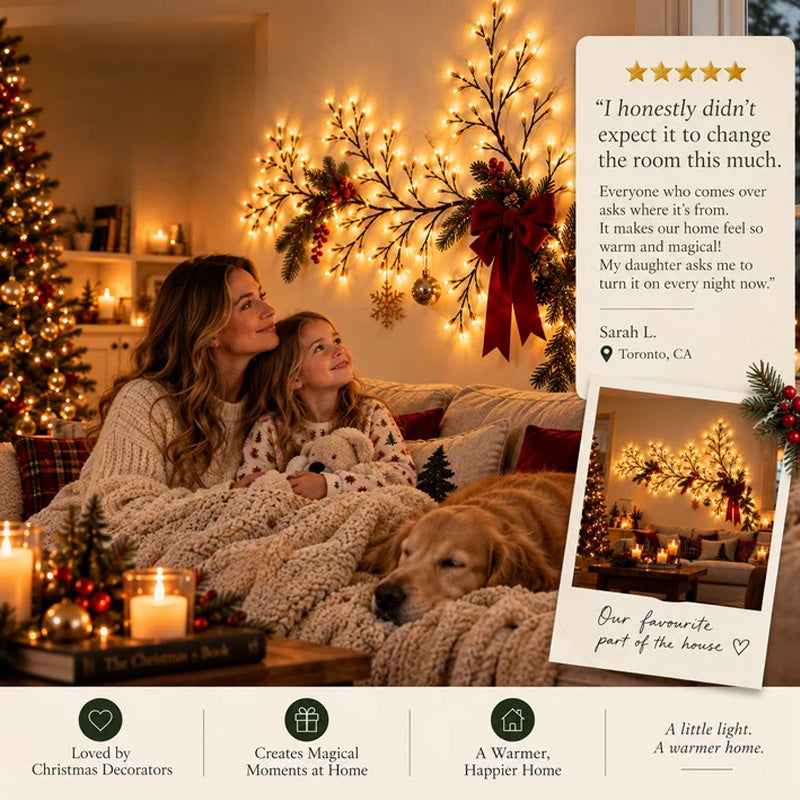 ✨ Branches LED flexibles | Déco murale de Noël