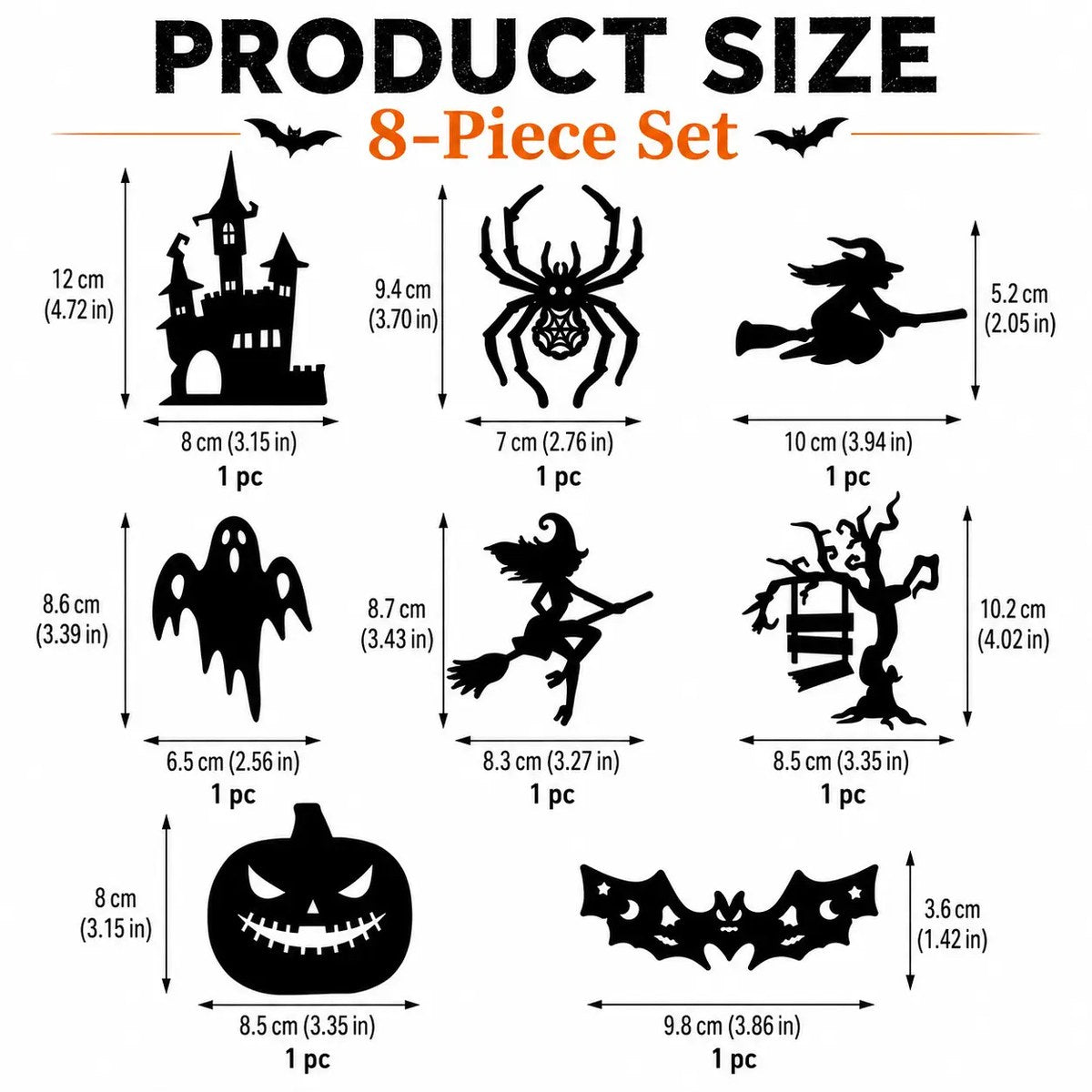 Silhouettes LED Halloween – Décoration Adhésive