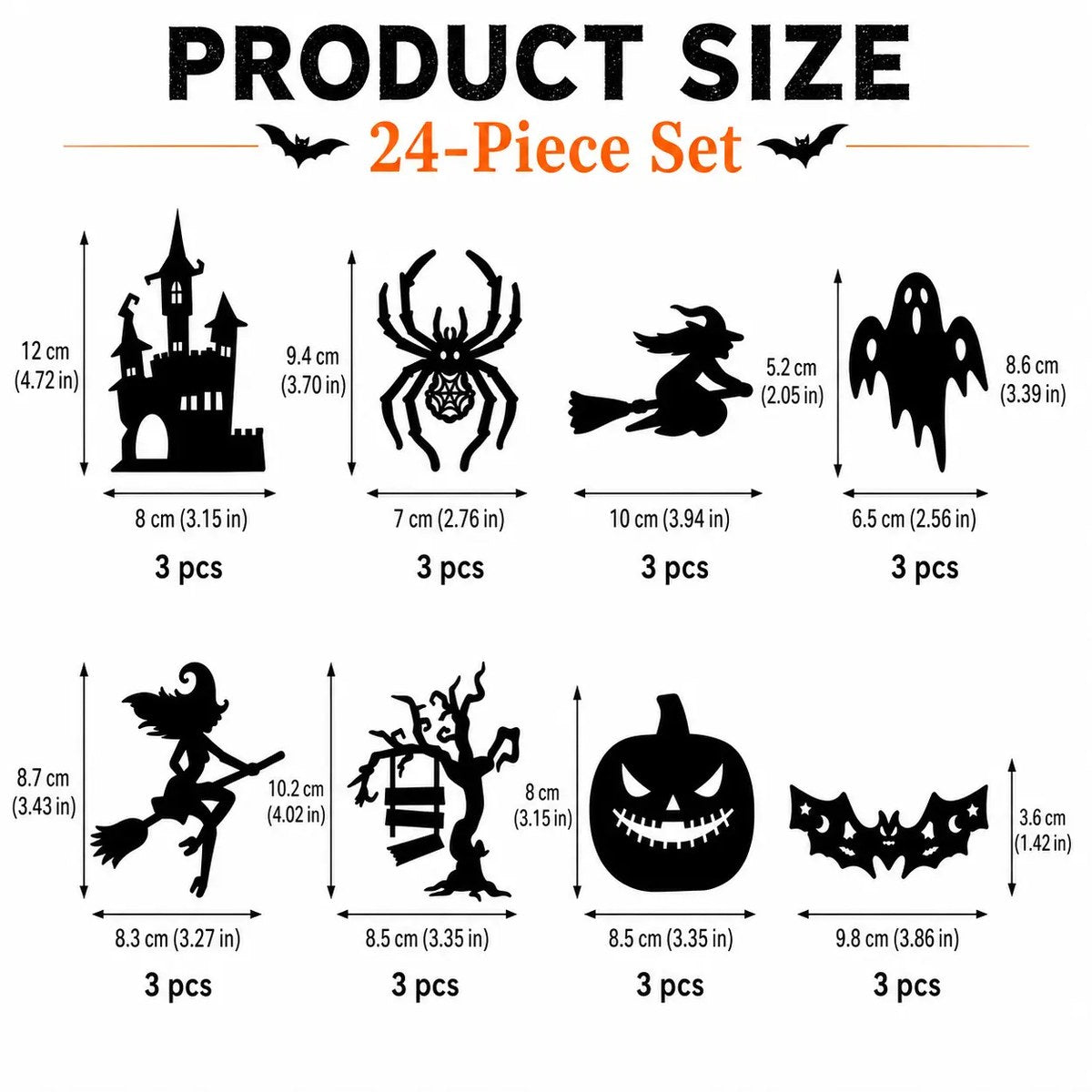 Silhouettes LED Halloween – Décoration Adhésive