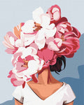 🌸 Fleur Rose dans les Cheveux | Peinture par Numéros 🎨