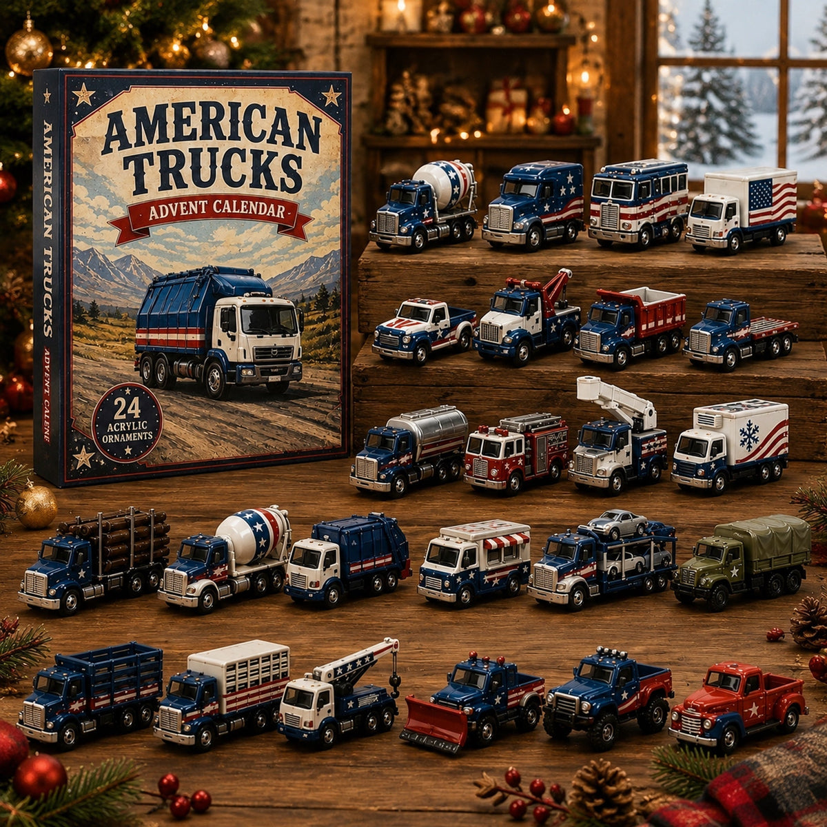 🚛🎄 Calendrier de l’Avent Camions Américains 2026 – 24 Surprises ✨