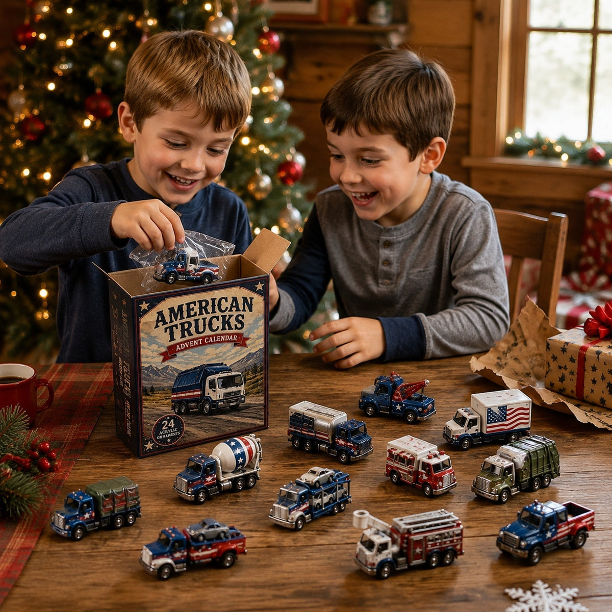 🚛🎄 Calendrier de l’Avent Camions Américains 2026 – 24 Surprises ✨