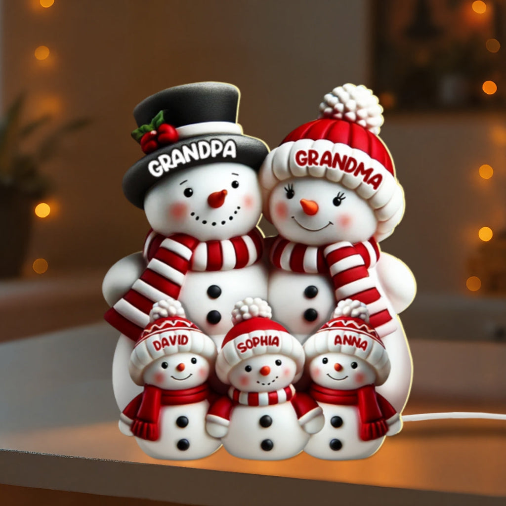 ⛄ Bonhomme de Neige 2D Personnalisé – Boîte Lumineuse de Noël